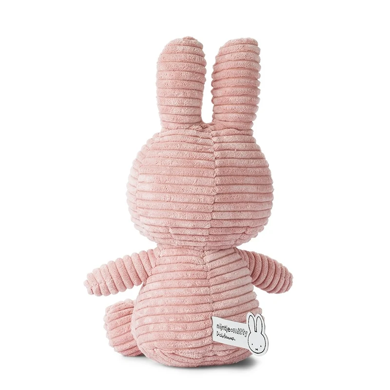 Stofftier “Miffy Eco Cord” 23 cm Pink | Bon Ton Toys