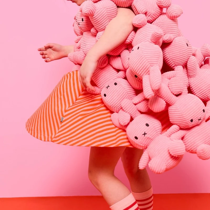 Stofftier “Miffy Eco Cord” 23 cm Bubblegum Pink | Bon Ton Toys