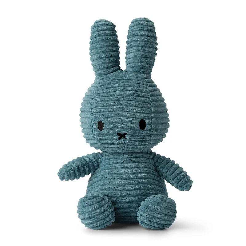 Stofftier “Miffy Eco Cord” 23 cm Aviator Blue | Bon Ton Toys