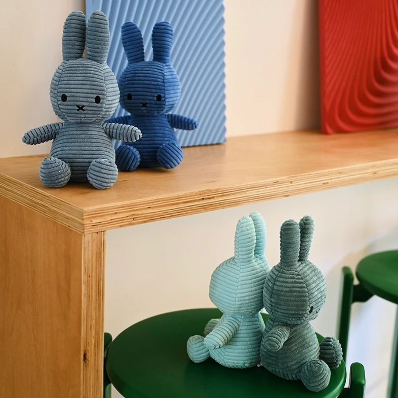 Stofftier “Miffy Eco Cord” 23 cm Aviator Blue | Bon Ton Toys