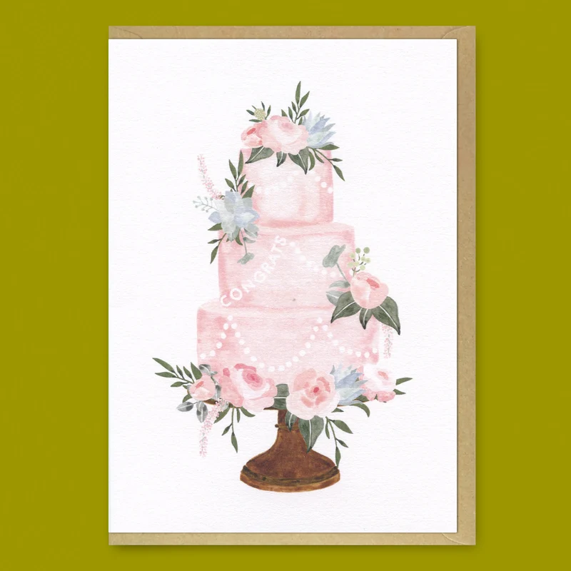 Grußkarte “Congrats Wedding Cake” | Stilvolle Glückwünsche zur Hochzeit | ALL THE WAYS TO SAY