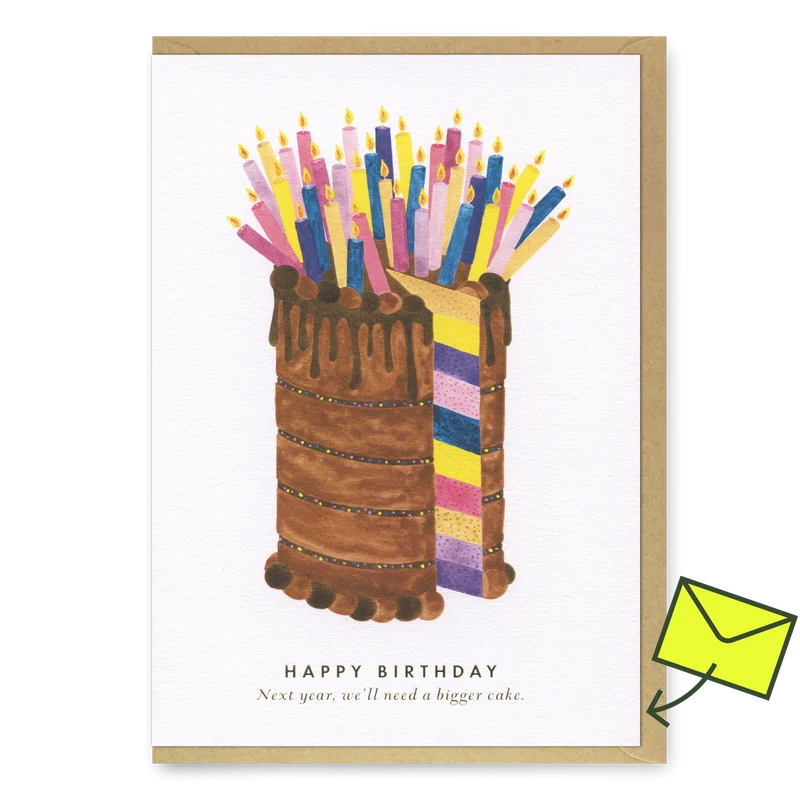 Grußkarte “Bigger Cake” | Süße Grüße für Naschkatzen | ALL THE WAYS TO SAY
