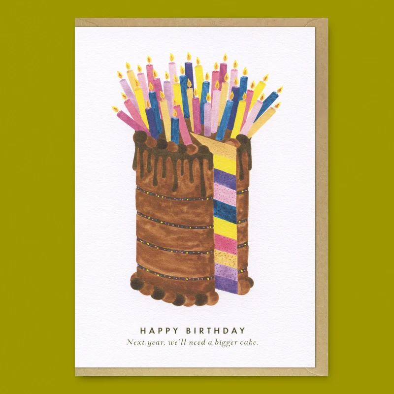 Grußkarte “Bigger Cake” | Süße Grüße für Naschkatzen | ALL THE WAYS TO SAY