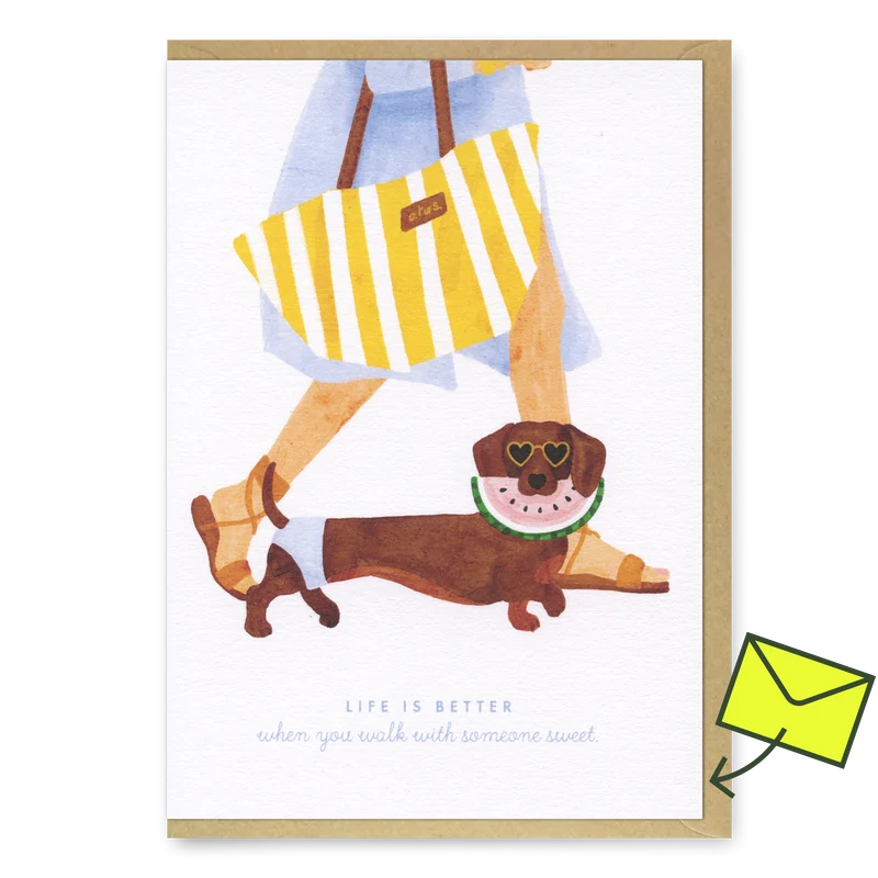 Grußkarte “Summer Dachshund” | Sommergrüße mit Dackelcharme | ALL THE WAYS TO SAY