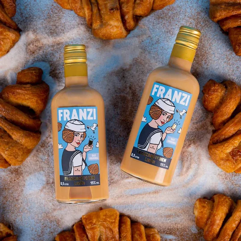 FRANZI Franzbrötchenlikör | zimtiger Likör aus Hamburg (500 ml, 15% Vol.)