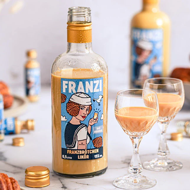 FRANZI Franzbrötchenlikör | zimtiger Likör aus Hamburg (500 ml, 15% Vol.)