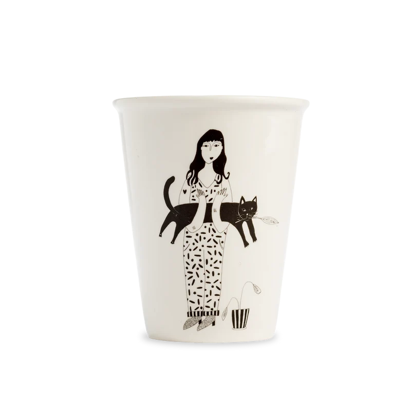 Becher helen b "Black Cat" | Design Mug mit Illustrationen von Helen Blanchaert