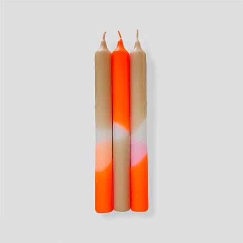 Stabkerze pinkstories NEON Papaya Sand (3 Stck.)