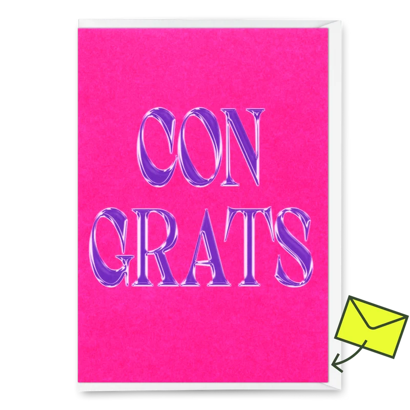 Grußkarte "Congrats Metal" | Ausgefallene Klappkarte zum Gratulieren