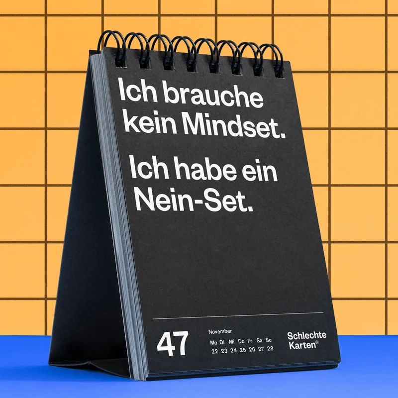 Tischkalender „Demotivierender Tischkalender 2027“ | 52 Wochen | Schlechte Karten