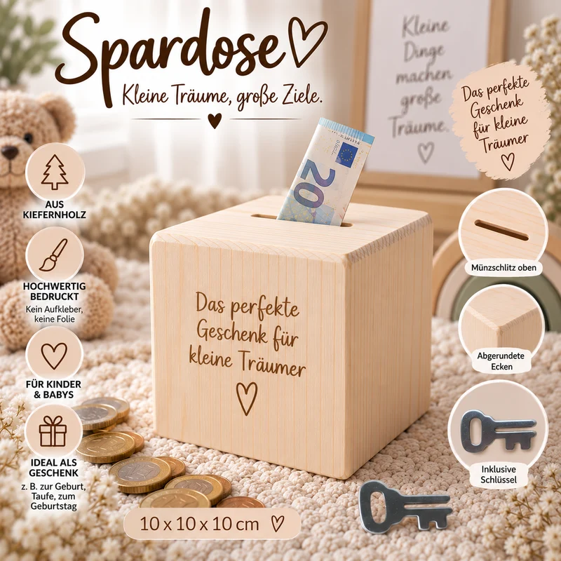 Spardose Kinder - Wal mit Ballons