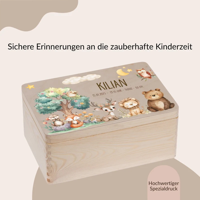 Erinnerungskiste Baby - Woodlandtieren