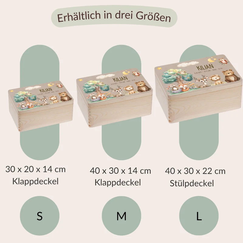 Erinnerungskiste Baby - Woodlandtieren