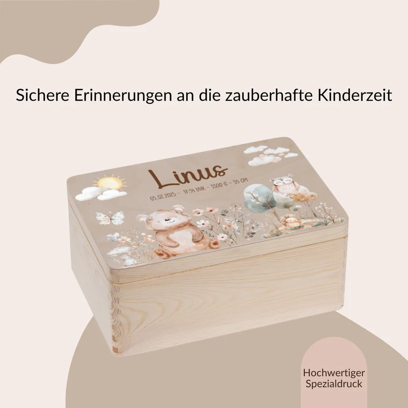 Erinnerungskiste Baby - versch. Tiermotiven