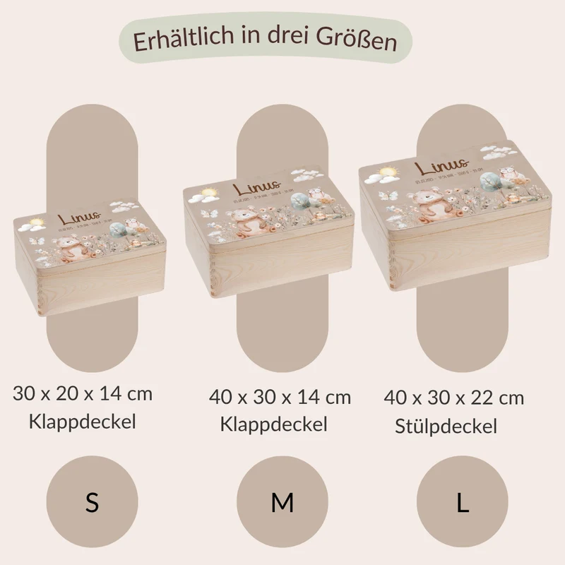 Erinnerungskiste Baby - versch. Tiermotiven