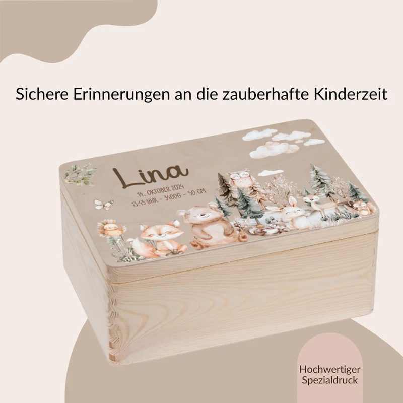 Erinnerungskiste Baby - Woodlandtieren 1