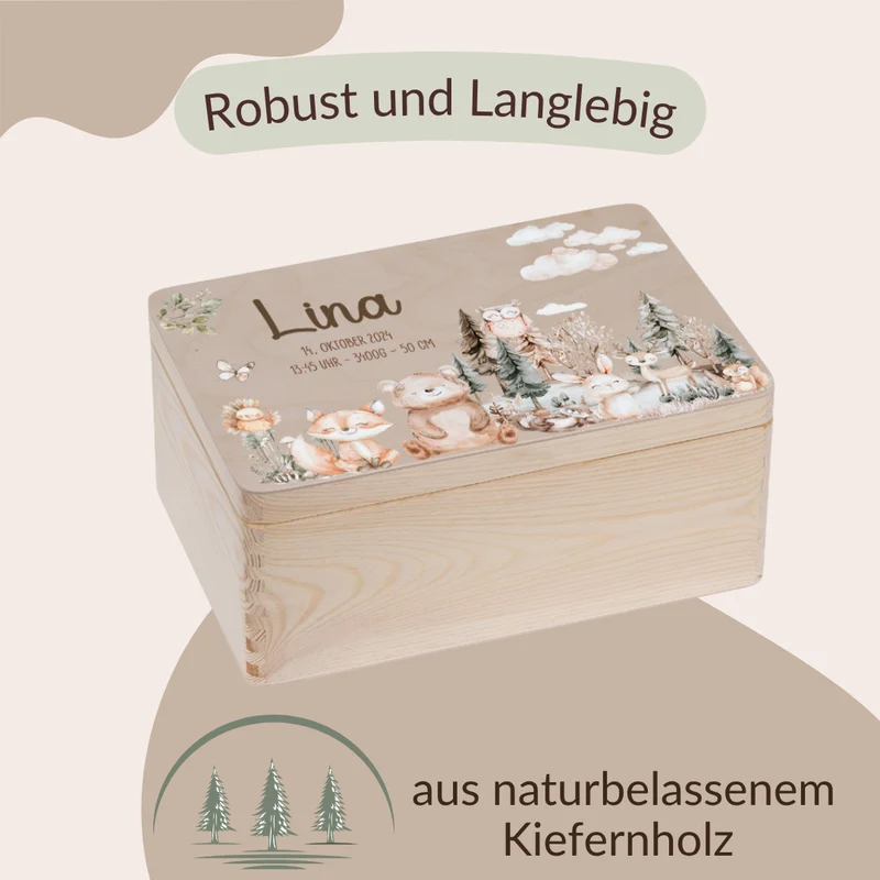 Erinnerungskiste Baby - Woodlandtieren 1