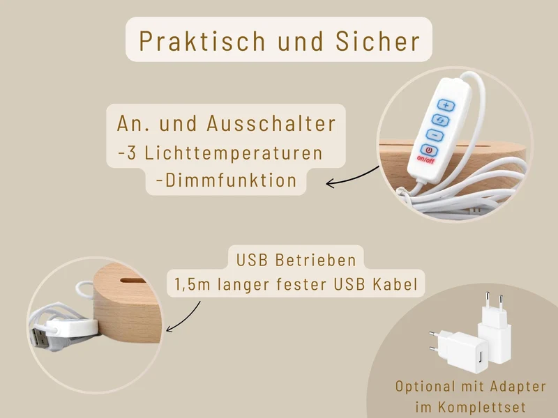 Nachtlicht Baby - Heißluftballon