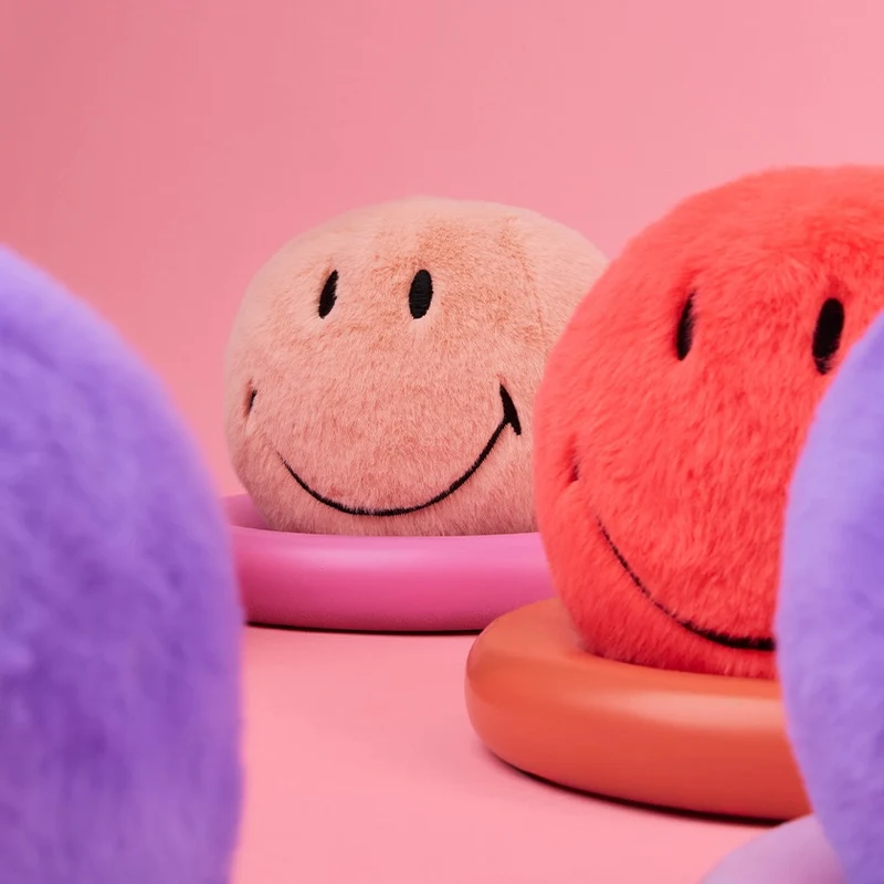 Stofftier “Smiley” 13 cm Pink Fuzzy | Bon Ton Toys