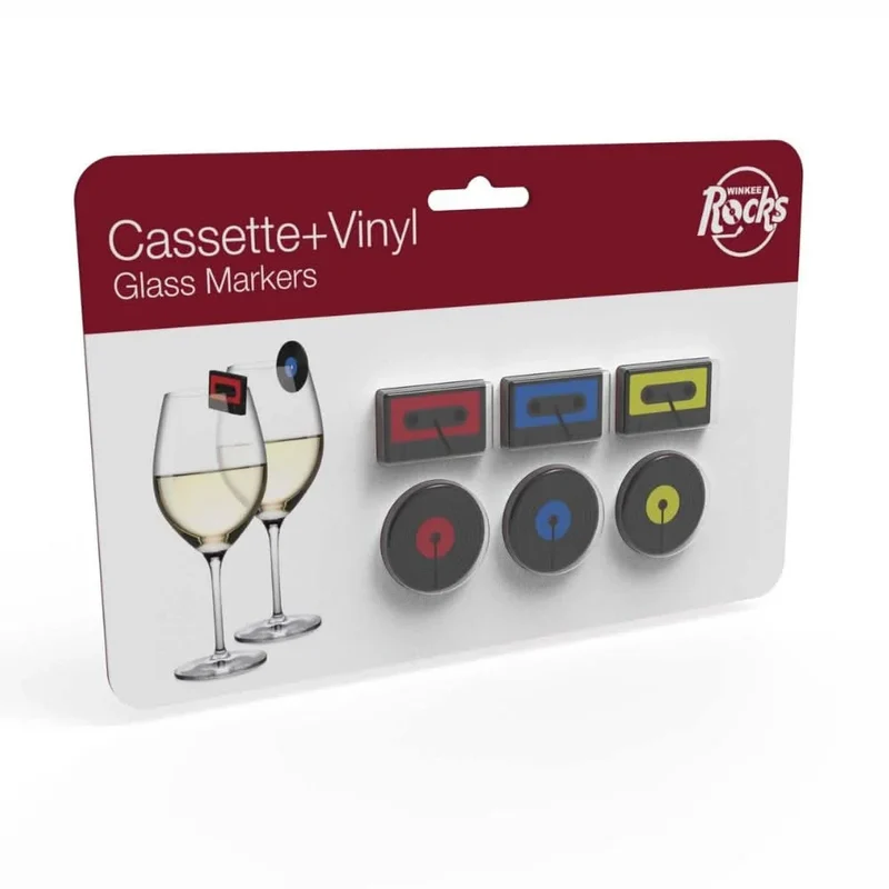 Drink Markers “Vinyl & Kassetten” | Glasmarkierer Set | WINKEE