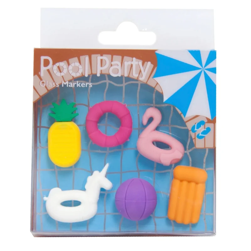 Drink Markers “Pool” | Glasmarkierer Set | WINKEE