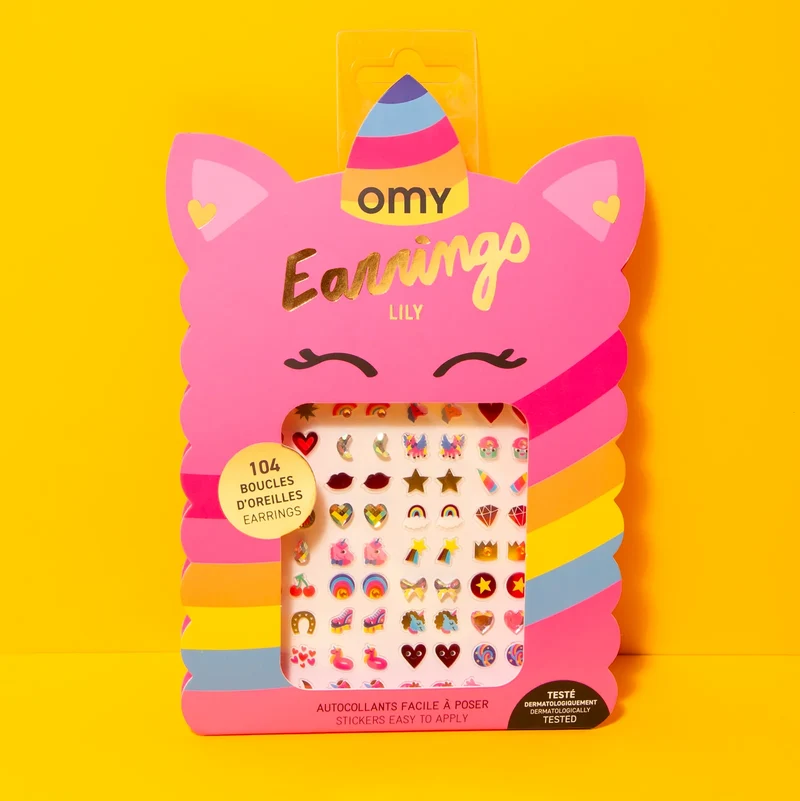 Ohrring-Sticker „Lily“ | Verspielter Ohrschmuck zum Aufkleben | OMY