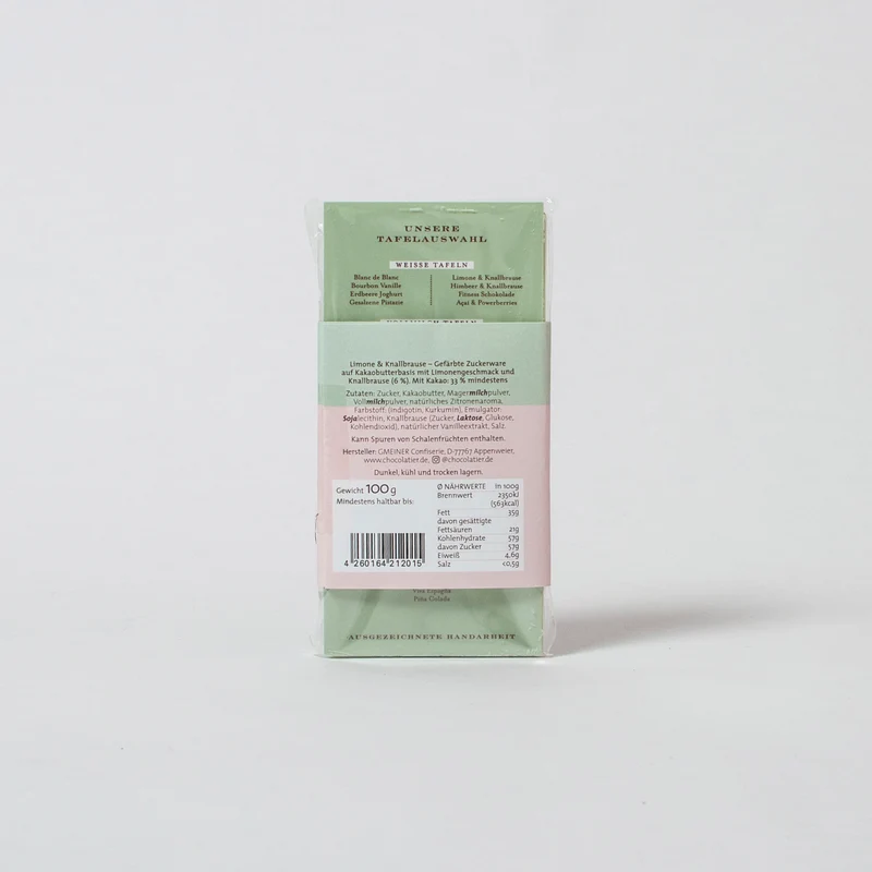 Schokolade Limone Knallbrause