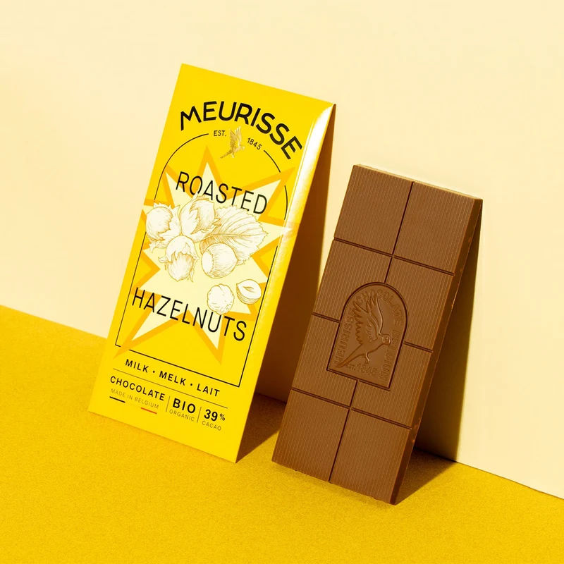 Milk Chocolate with Roasted Hazelnuts 39% Bio-Schokolade