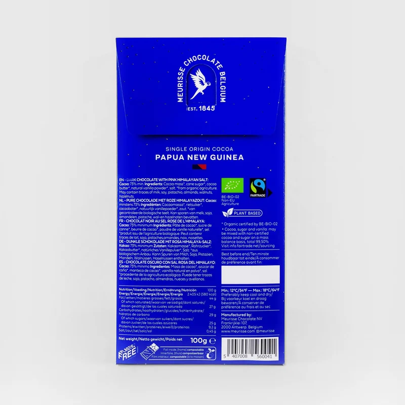 Dark Chocolate with Himalayan Salt 73% Bio-Schokolade