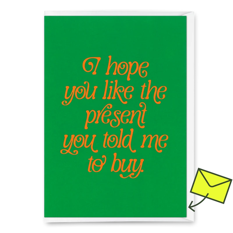 Grußkarte "You like the present" | Besondere Klappkarte zum Geburtstag