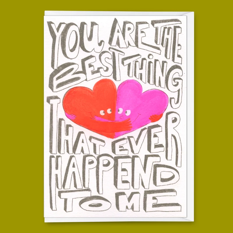 Grußkarte "You are the best thing" | Schöne Klappkarte für Verliebte