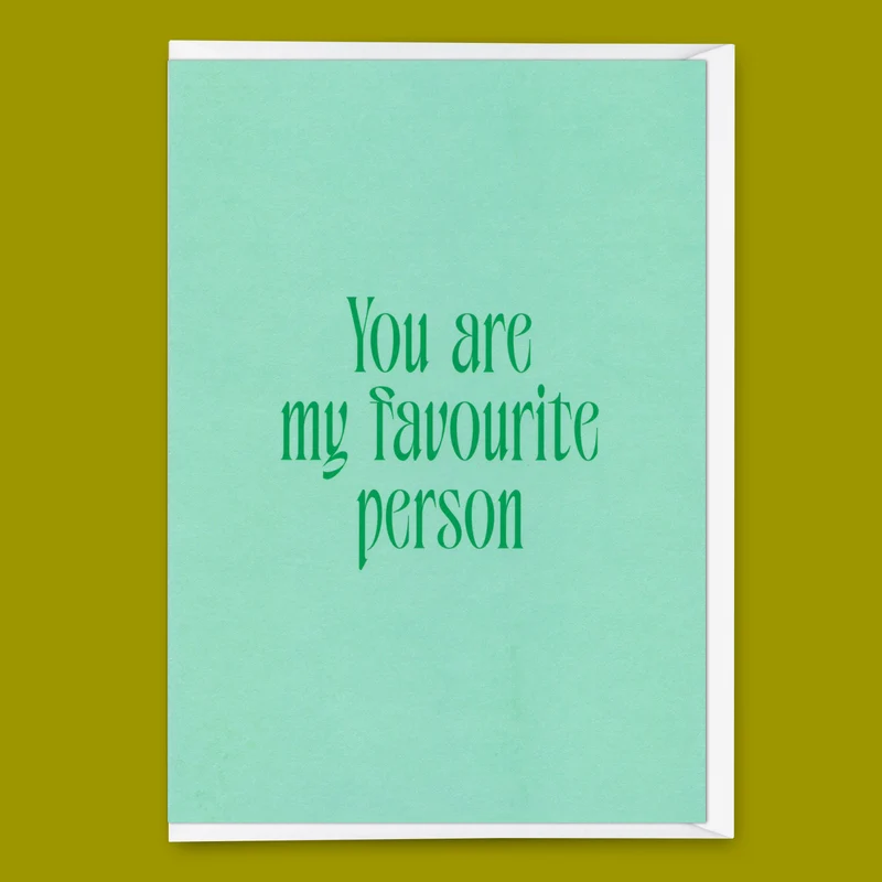 Grußkarte "You are my favorite person" | Schöne Klappkarte für Verliebte