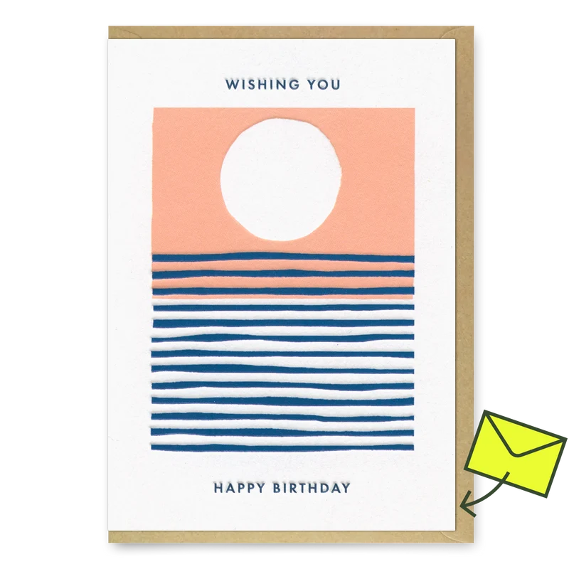 Grußkarte "Wishing You Happy Birthday" | Schöne Klappkarte | Miles Tewson