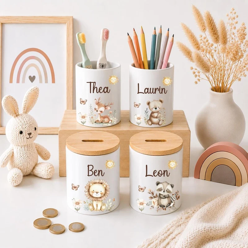 Kinder Spardose mit versch. Tiermotiven