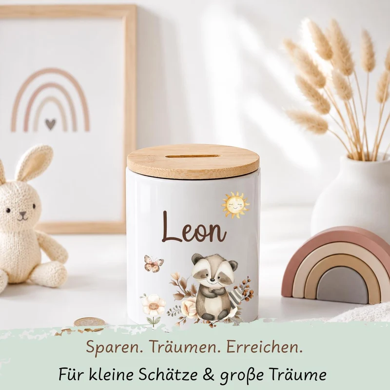 Kinder Spardose mit versch. Tiermotiven