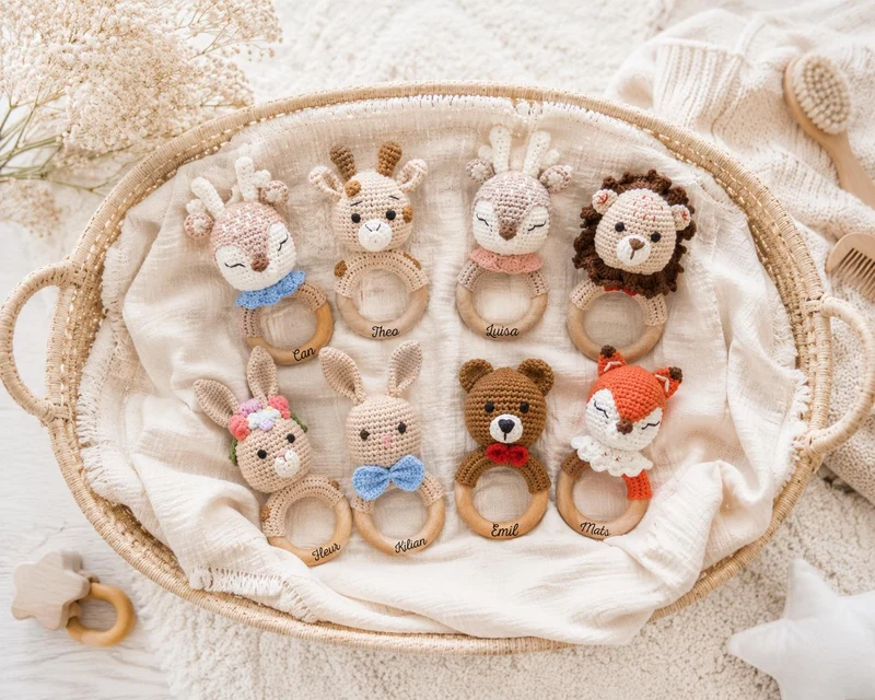 Babyrassel personalisiert mit Namen
