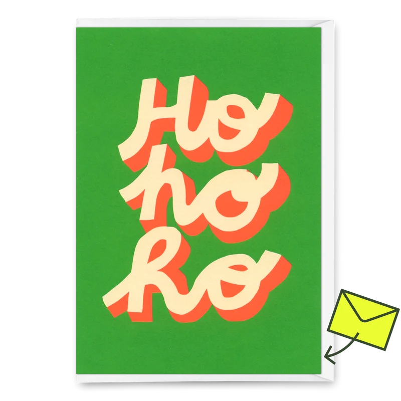 Grußkarte "HoHoHo" | Schöne Karte zu Weihnachten
