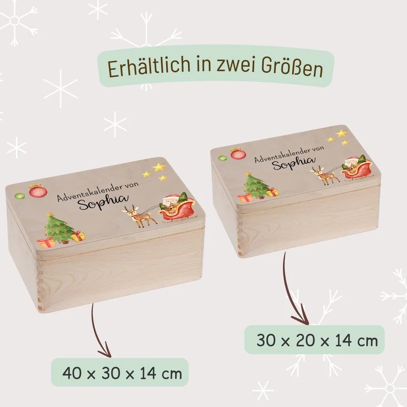 Adventskalender - Weihnachtsmann und Reh