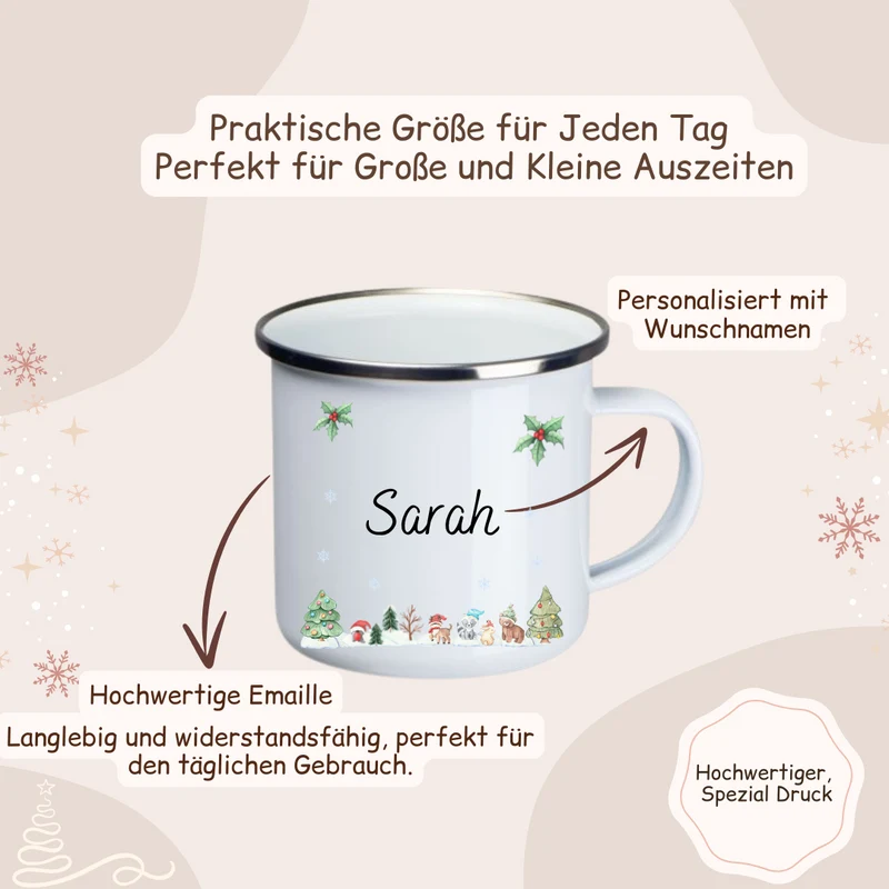 Weihnachtstasse - Woodlandtieren
