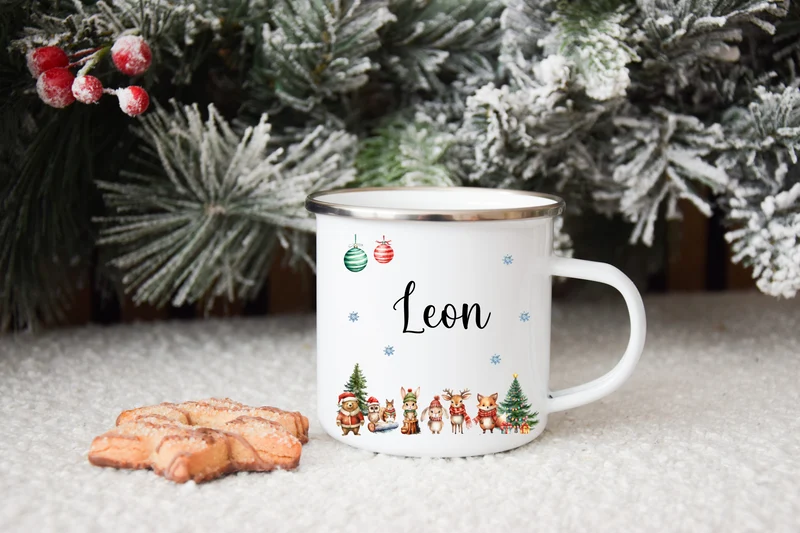 Weihnachtstasse - Woodlandtieren