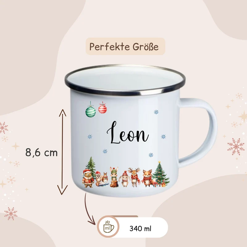 Weihnachtstasse - Woodlandtieren