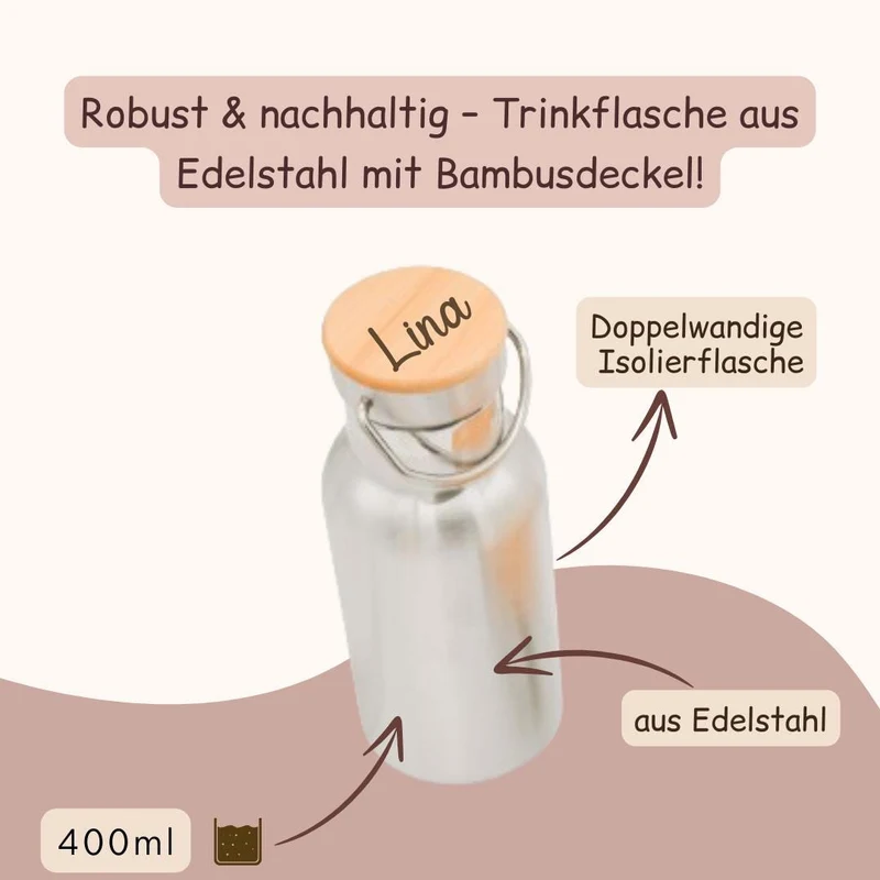 Brotdose & Trinkflasche Set - Woodlandtieren
