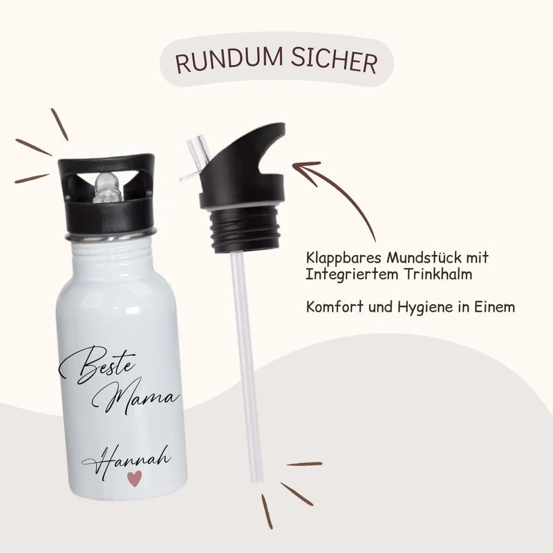 Personalisierte Trinkflasche - Geschenk Mama