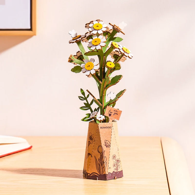 DIY-Blume „Chamomile“ | Verspielte Holzblume | Rolife