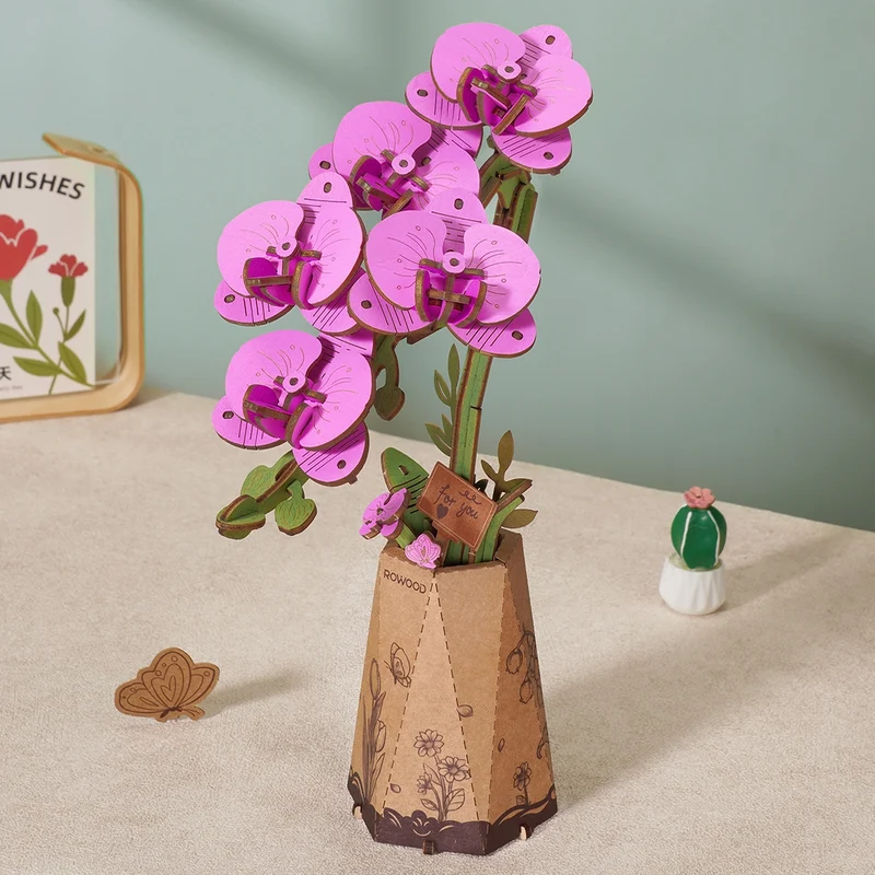 DIY-Blume „Purple Orchid“ | Elegante Holzblume | Rolife