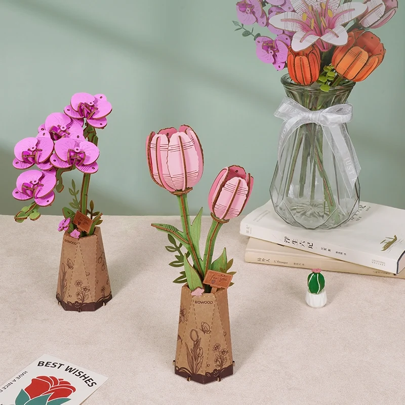 DIY-Blume „Purple Orchid“ | Elegante Holzblume | Rolife
