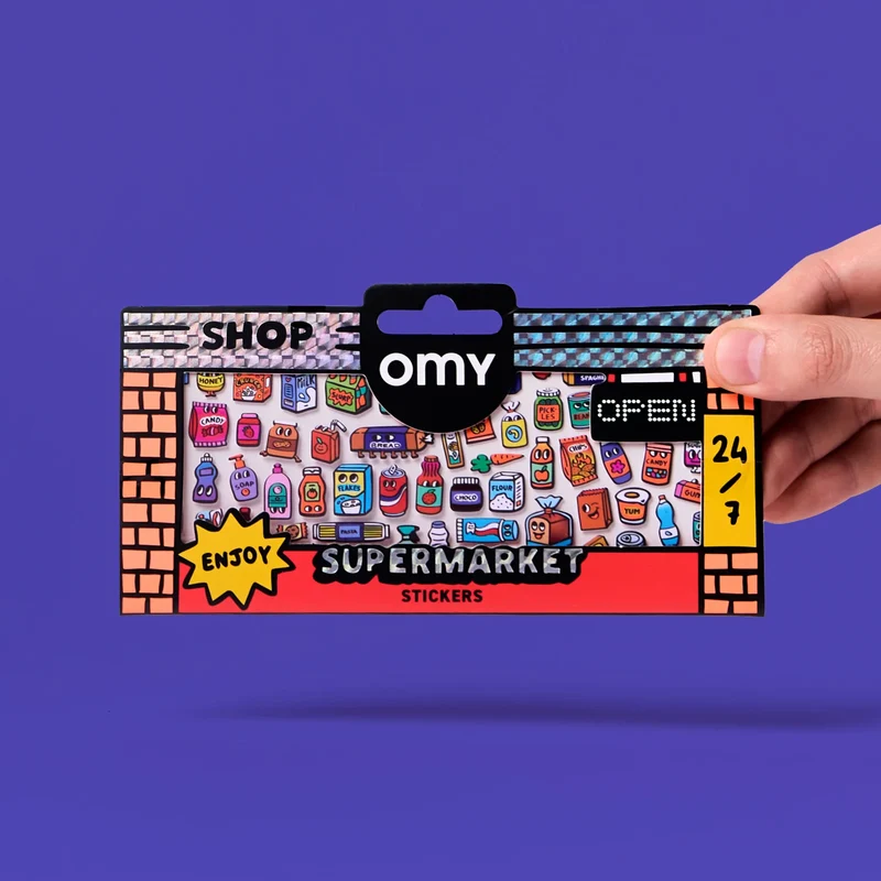 Sticker „Boutique Supermarket“ | detailreich & bunt | OMY