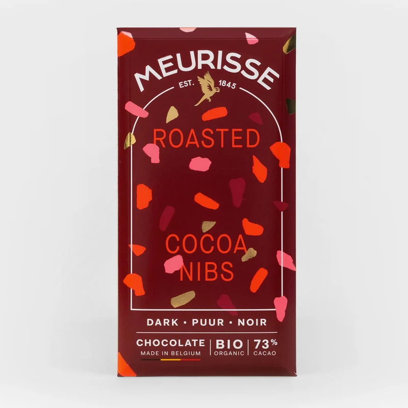 Dark Chocolate with Roasted Cocoa Nibs 73% Bio-Schokolade