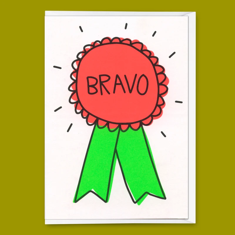Grußkarte "Bravo" | Coole Klappkarte für Glückwünsche zu jedem Anlass