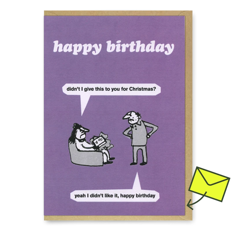 Grußkarte "Birthday Present" | Lustige Klappkarte | Modern Toss